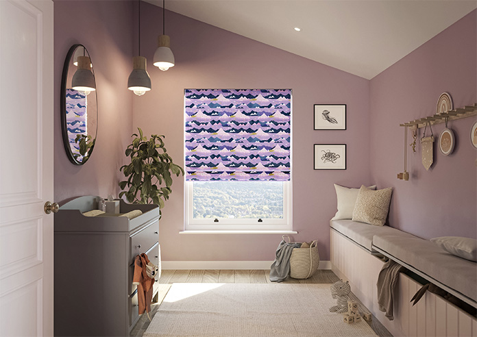 Serene Summit, Amethyst - Twist&Fit Roman Blind - Image 8